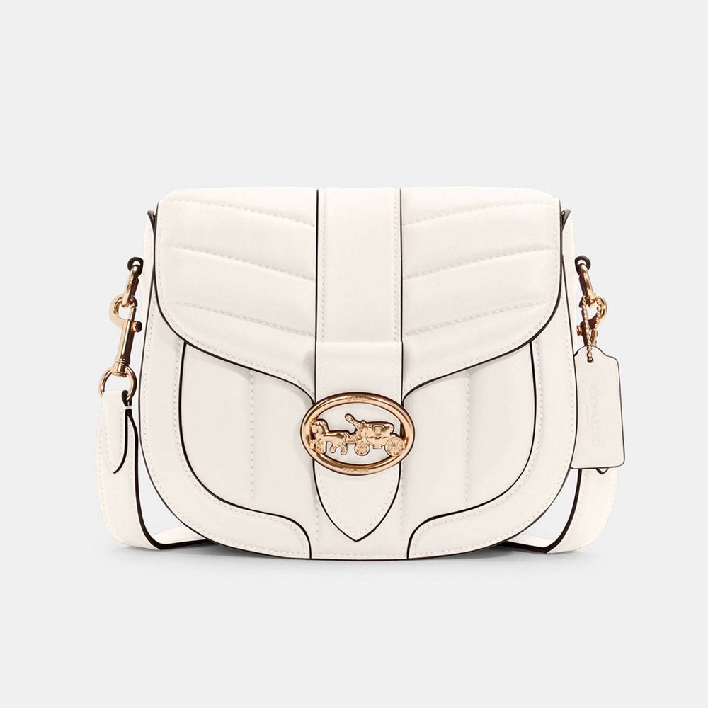 Coach Georgie Saddle Bag With Quilting